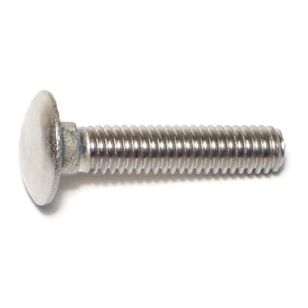 Midwest Fastener Carriage Bolt, Square Neck, 18 (Coarse), 1-1/2 in L, 18-8 Stainless Steel, 50 PK 50601 - main